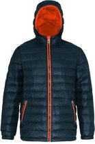 Luxe gewatteerd jack, kleur Black/ Orange, Maat XXL