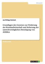 Grundlagen Des Gesetzes Zur Forderung Der Kreislaufwirtschaft Und Sicherung Der Umweltvertraglichen Beseitigung Von Abfallen