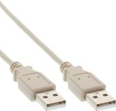 USB naar USB kabel - USB2.0 - tot 2A / beige - 0,30 meter