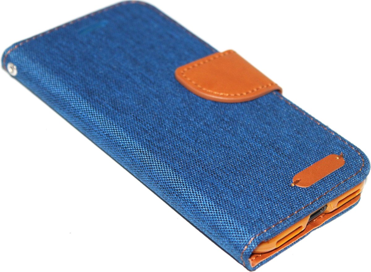 Kunstleren hoesje blauw Geschikt voor iPhone SE (2022/ 2020)/ 8/ 7