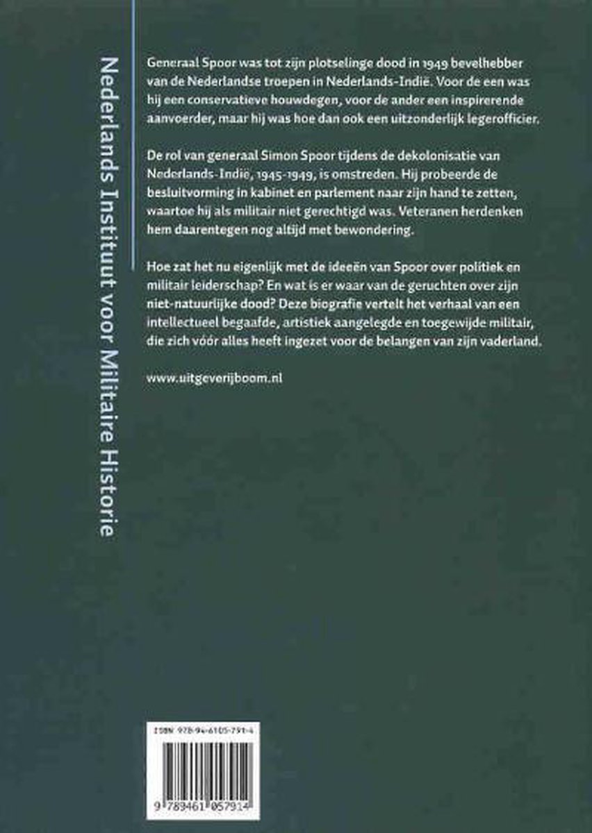 Generaal Spoor - back cover
