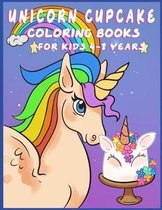 Unicorn Cupcake Coloring Book for Kids 4-8 Years