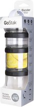 Blender Bottle - Zwart GoStak Starter 4Pak/Eiwitshaker/Bidon - Transparant - 40ml/60ml/100ml/150ml