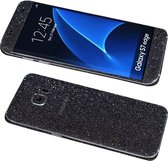 Xssive Glitter Sticker voor Samsung Galaxy S7 Edge G935 Zwart Grijs Duo Pack - 2 stuks