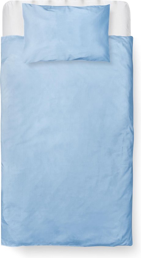 Roomture - Dekbedovertrek Peuter - Katoen - 120 x 150 - Blauw - Baby Blue |  bol.com