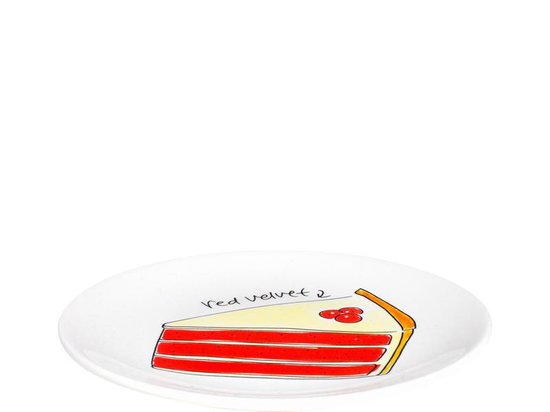 Keuze China Bewustzijn Blond Amsterdam Cake Gebaksbord - Velvet cake - Ø 18 cm | bol.com