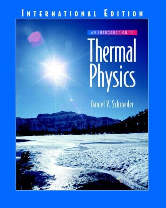 An Introduction to Thermal Physics 9780321277794 Daniel V