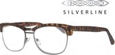 Icon Eyewear TCD723 Sean Silverline Leesbril +2.00 - Tortoise montuur, metalen onderzijde