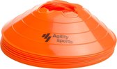 Agility Sports Markeringshoedjes (10 stuks) - Pionnen - Markeringspionnen - Afbakenpionnen - Oranje