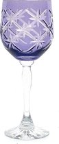 Kristallen wijnglazen - Goblet MARYS BOLD - light violet - set van 2 - gekleurd kristal