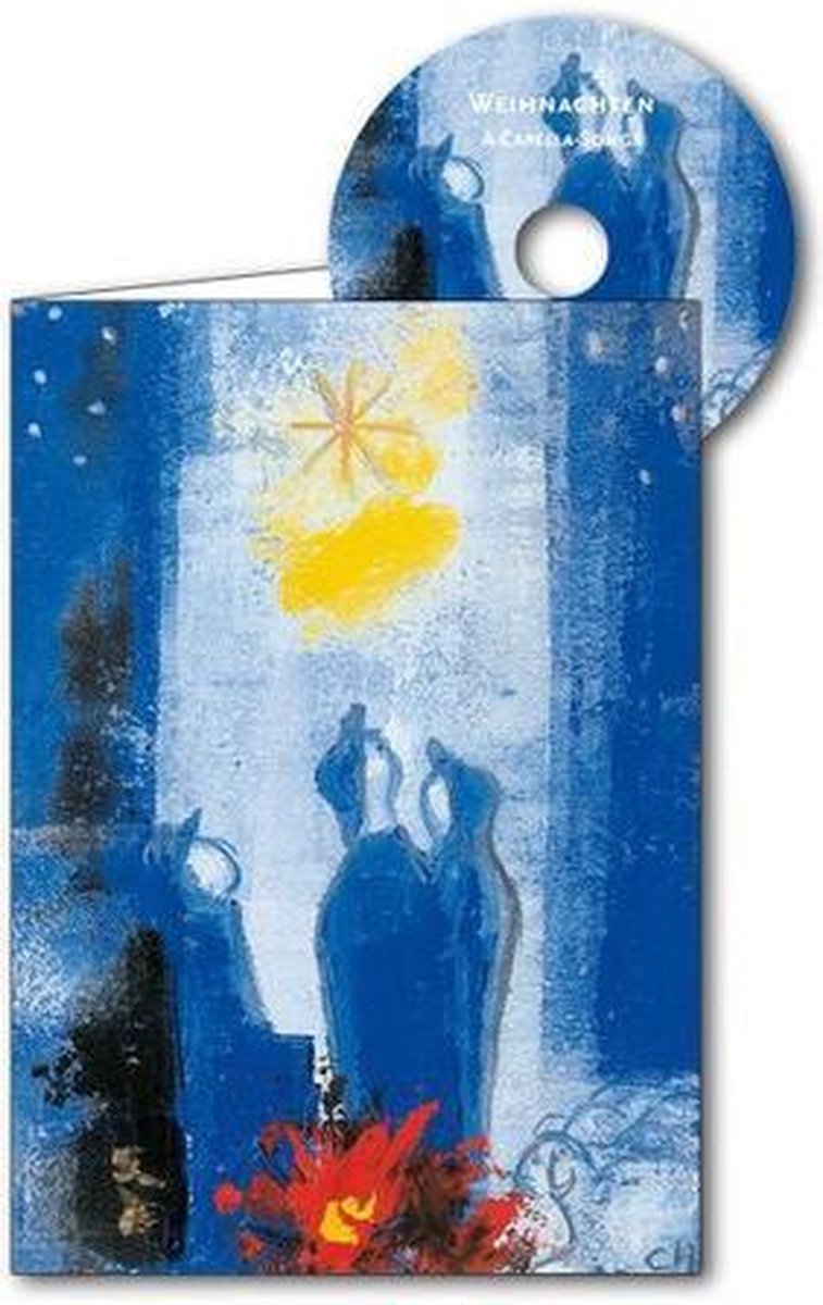 Kerstkaarten dubbel met mini CD 5 stuks