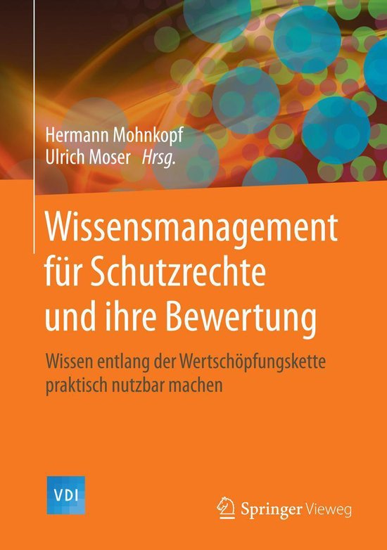 VDI-Buch - Wissensmanagement für Schutzrechte und ihre Bewe ... - cover