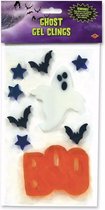 Halloween Halloween zelfklevende gel raamstickers spook en vleermuizen - Thema versiering/decoratie