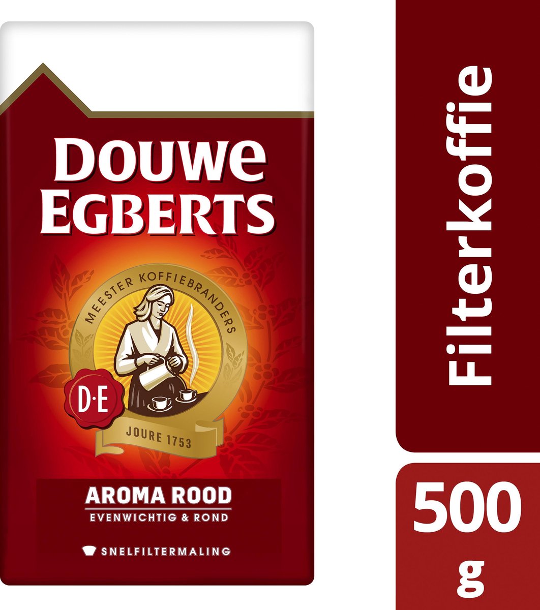 Douwe Egberts Aroma Rood Koffie Snelfilter Maling 500 gr thumbnail 4