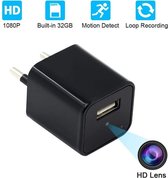 HD 1080P Spy Verborgen Camera USB Muuroplader Spy Camera Adapter Bewegingsdetectie Videorecorder