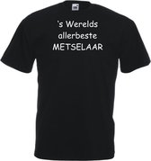 Mijncadeautje T-shirt - 's Werelds beste Metselaar - - unisex - Zwart (maat 3XL)