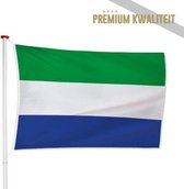Sierra Leoonse Vlag Sierra Leone 100x150cm - Kwaliteitsvlag - Geschikt voor buiten