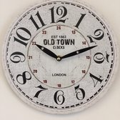 Wandklok OLD TOWN LONDON RETRO VINTAGE DESIGN