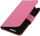 Bookstyle Wallet Case Hoesjes voor HTC Desire 510 Roze