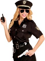 WIDMANN - Zwart politie agente blouse met pet voor vrouwen - XL