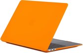 Hardcover Case Cover Voor Apple Macbook Air 13 13.3 Inch 2018/2019 A1932 Hard Shell Hoes - Notebook Sleeve Skin Protector - Mat Oranje