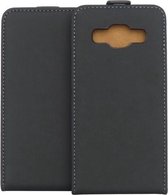 Samsung Galaxy Grand 3 Lederlook Flip Case hoesje Zwart