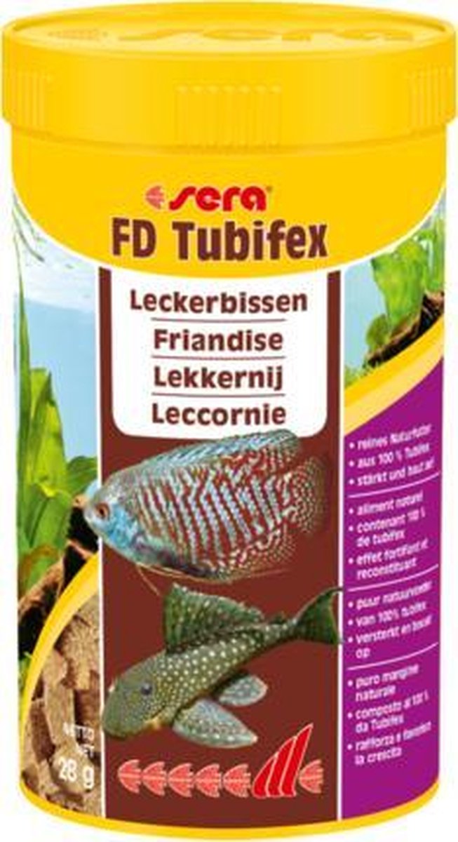 Lekkernij voor vissen Tubifex Blokjes 250ml