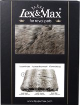 Lex & Max Royal Fur Housse ample pour chien Coussin Rectangle 100x70cm Silver Fox