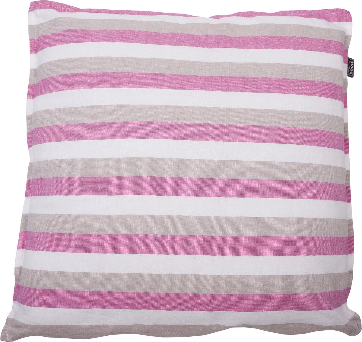 In The Mood Melange Streep Small - Sierkussen - Fuchsia - 50x50 cm