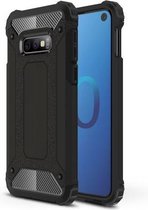 Samsung Galaxy S10E silicone TPU hybride zwart hoesje case