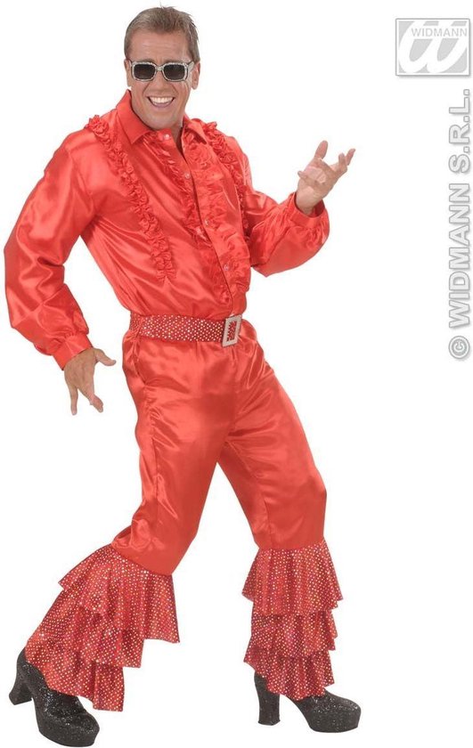 Rode Broek Satijn Met Pailletten Man | Medium | Carnaval kostuum |  Verkleedkleding | bol.com