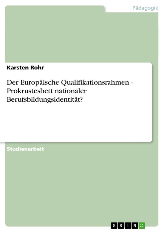 Der Europäische Qualifikationsrahmen - Prokrustesbett natio ... - cover