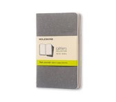 Moleskine Cahier Notitieboek Grijs - Pocket - Soft Cover - Blanco - Set van 3