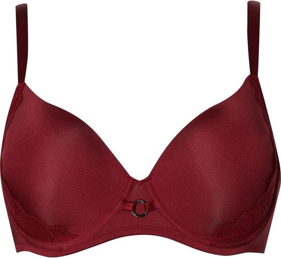 Sapph Madison padded wire bra curvy Dames Beha - burgundy red - Maat 75G