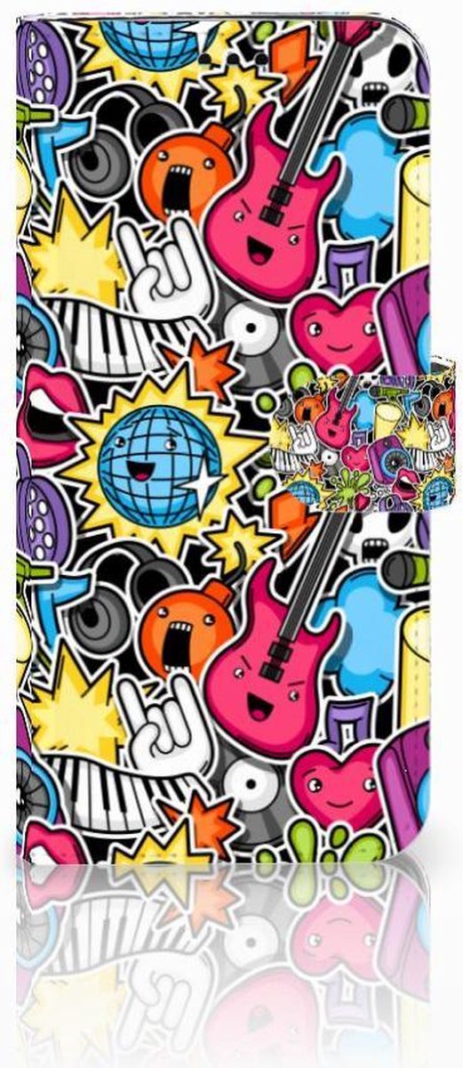 Samsung Galaxy S9 Plus Wallet Case met Pasjes Punk Rock