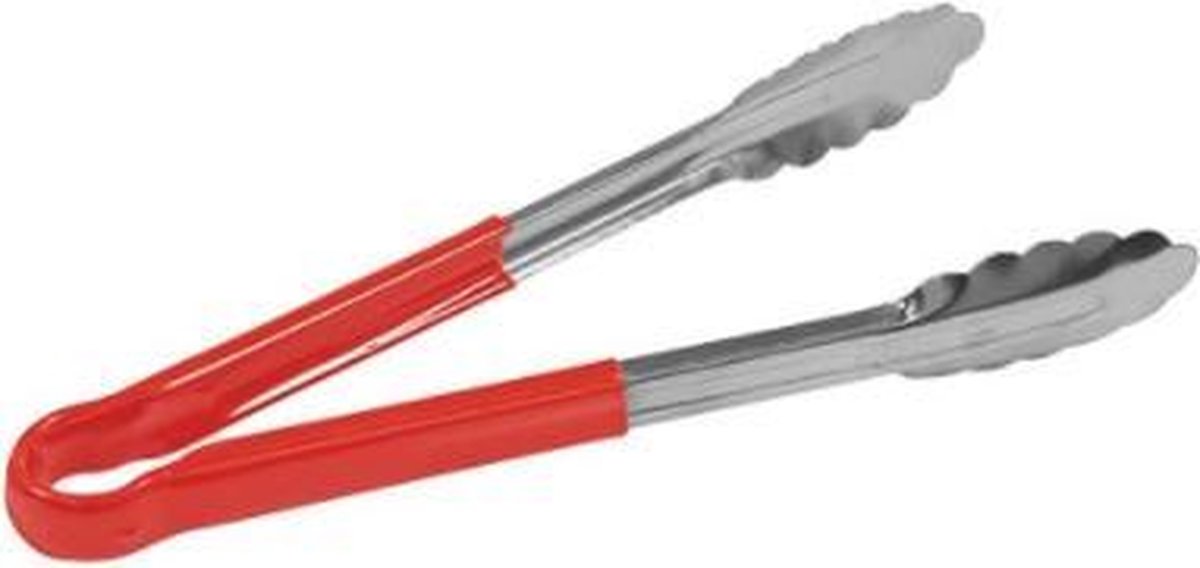 Serveertang 30cm rood