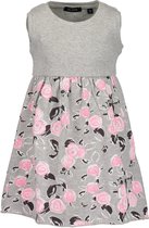 Blue Seven - Jurk - grijs met bloemen - Maat 116