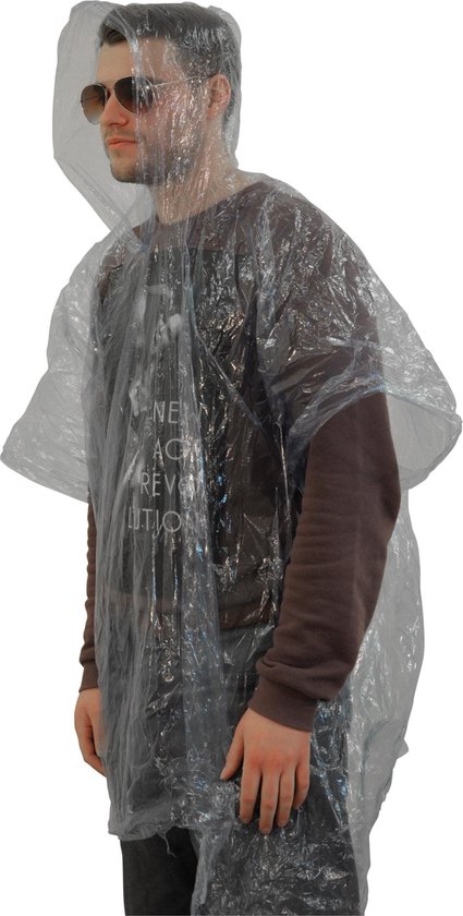 Regenjas voor éénmalig gebruik (Poncho-stijl) | bol.com
