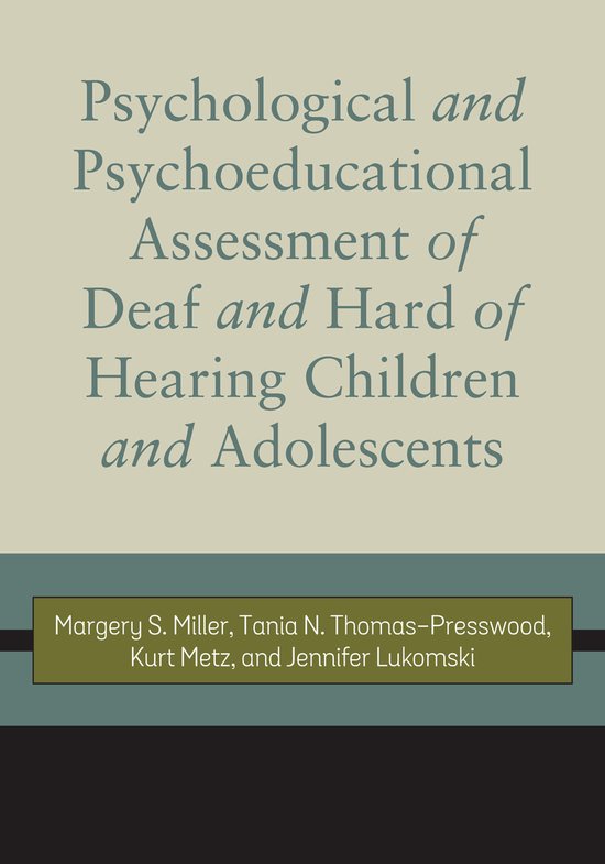 Psychological and Psychoeducational Assessment of Deaf and H ... - cover