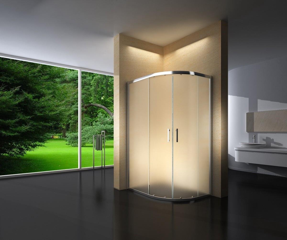 Sanifun douchecabine Alberta L 1200 x 900 Z mat glas