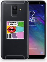 Geschikt voor Samsung Galaxy A6 (2018) Uniek TPU Hoesje Popart Princess