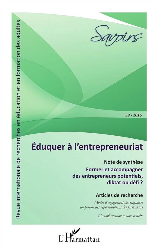 Éduquer à l'entrepreneuriat - cover