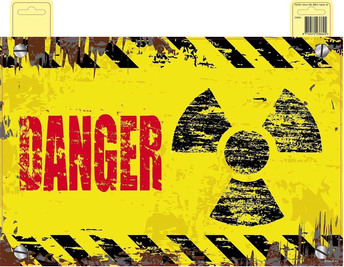Deurbord Danger 37cm