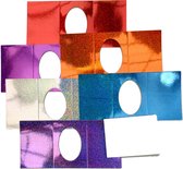 Ovaal Passe Partout Kaarten – 6 verschillende Holografische Kleuren – 3delig - 60 Kaarten met 60 Enveloppen – Maak wenskaarten voor elke gelegenheid en natuurlijk kerstkaarten