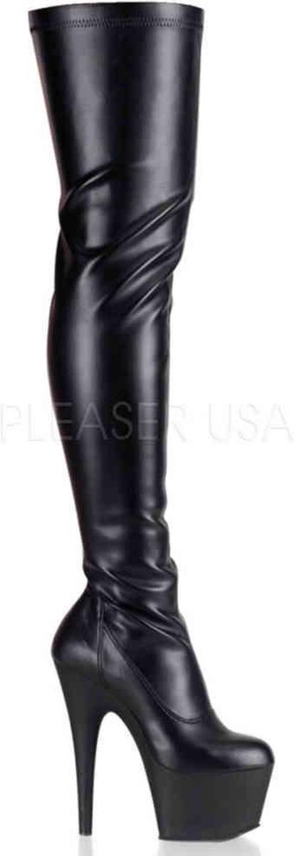 Pleaser Overknee Laarzen -39 Shoes- ADORE-3000 US 9 Zwart