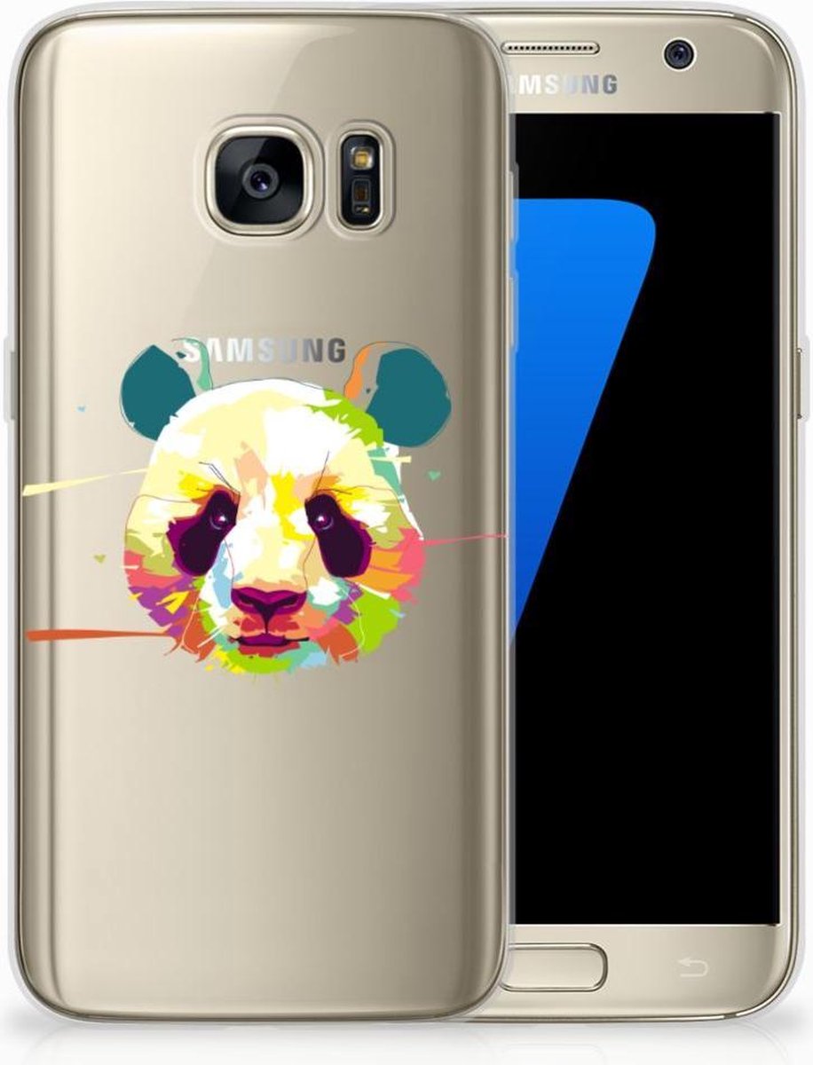 Samsung Galaxy S7 Telefoonhoesje met Naam Panda Color