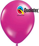 Qualatex Ballonnen Metallic Magenta 30 cm 100 stuks