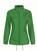 Windjas/regenjas voor dames grasgroen maat XS