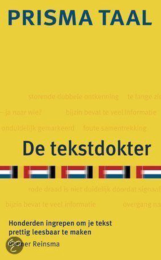 Cover van het boek 'De tekstdokter' van Riemer Reinsma