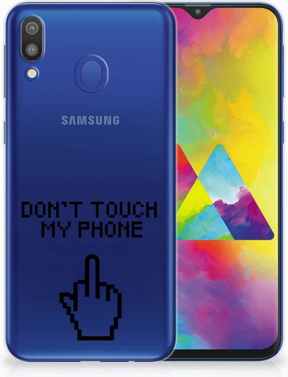 Samsung Galaxy M20 (Power) Silicone-hoesje Finger Don't Touch My Phone